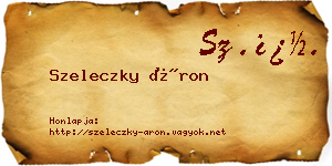 Szeleczky Áron névjegykártya